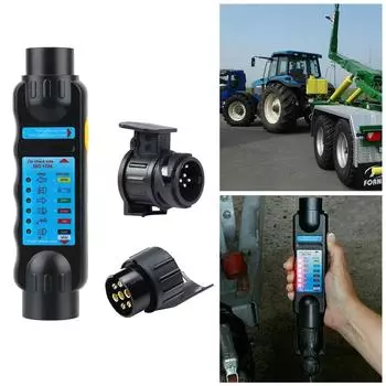 Буксировочная штанга, автомобильный караван, световая проводка, тестер, розетка 7/13 Pin, 12 В чёрный