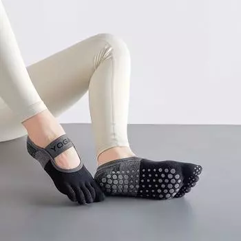 Buy 2 Get 1 Free Women s Sports Five-Finger Fashion Fitness Socks Black