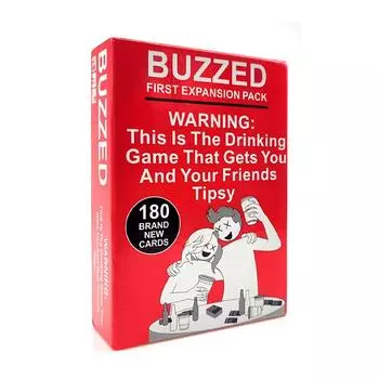Buzzed Expansion Pack #1 - Алкогольная игра, которая опьянит вас и ваших друзей - Игры для вечеринок у бассейна, Летние игры для вечеринок - 180 совершенно новых карт