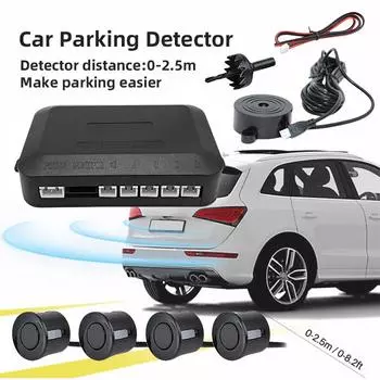 Buzzer Car Reversing Radar 12V Reverse Backup Radar Sound Alert Car Reverse Backup Rear Radar System Sound Alarm Safety Kit CHINA