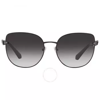 Bvlgari Серые женские солнцезащитные очки «кошачий глаз» с градиентом BV6184B 20238G 56