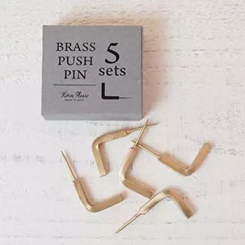 by Recreational Vehicle BRASS Push Pin L Hook 5sets [Horn Please]