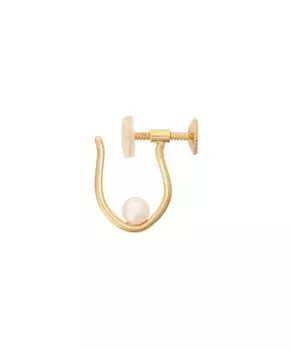 by Samantha СЕРЕБРЯНЫЕ Металлические Жемчужные Серьги 01192320561607 Желтое Золото БЕСПЛАТНО [NewMe Thavasa]