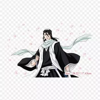 Byakuya Brave Fyi Byakuya Kuchiki Rukia Kuchiki термопечать с термопереносом, виниловые нашивки, наклейки для одежды, аппликации «сделай сам», моющиеся нашивки