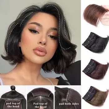 Bybrana Подушечка для волос Невидимая подушечка Высокая прямая заколка для волос Женский парик Свободный парик