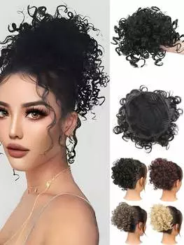 Bybrana Шнурок запутался в мелких завитках и волосах из синтетического волокна.