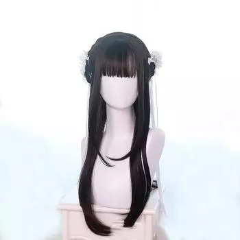 Bybrana Жен. Челка Прямые волосы и длинные волосы Синтетические волосы Для повседневного ношения 60cm