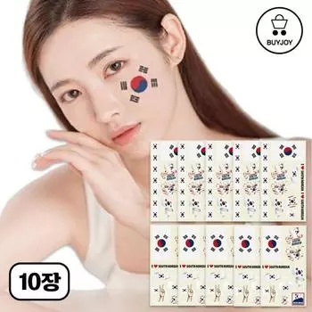 Byjoy Taegeukgi Tattoo World Cup Cheer Korea Water Tattoo Korea Cheer 10P, Taegeukgi Tattoo 10, Taegeukgi Tattoo