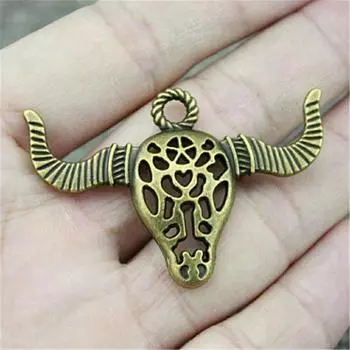 Бык, крупный рогатый скот, подвески, аксессуары для женщин, принадлежности для изготовления подарочных украшений A16-10pcs-10x11mm