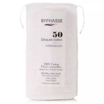 Byphasse Discos Algodon Ovales Desmaquillantes 50 U