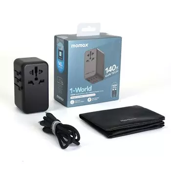 Быстрая 140 Вт MOMAX конверсионная вилка PD GaN Single Port 140 Вт выходная быстрая зарядка за рубежом конверсионная вилка совместимая по всему миру конверсионная вилка для
