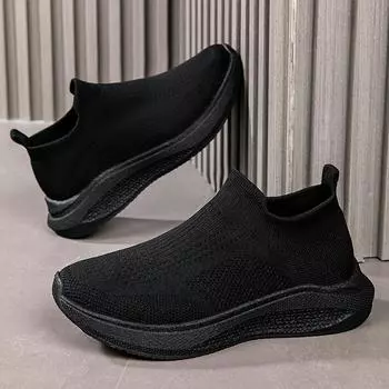 Быстрая доставка носки обувь для мужчин теннис дышащие мужские кроссовки уличные повседневные мокасины прогулочная обувь большой размер 47 Zapatillas Hombre 36 чёрный