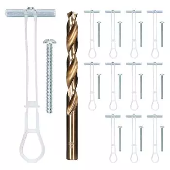 Быстрая и простая установка Комплект анкеров для гипсокартона с откидным креплением Комплект сверхпрочных анкеров для полых стен