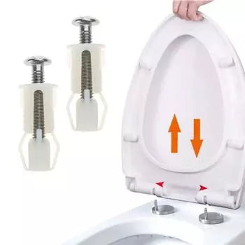 Быстрая и простая установка сиденья унитаза Верхние петли для крепления сиденья унитаза с винтами Верхние петли для крепления с винтами и колпачками