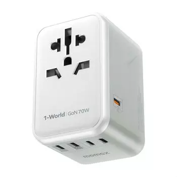 Быстрая розетка-преобразователь MOMAX PD 70W GaN для быстрой зарядки, розетка-преобразователь мощности для путешествий за границу, зарядка 6 устройств одновременно, розетка PD QC за рубежом