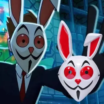 Быстрая рука с такими же сложенными ушами, кролик в метро, паркур, маска Фрэнка, Хэллоуин COS, нарядный реквизит, мужские и женские японские маски