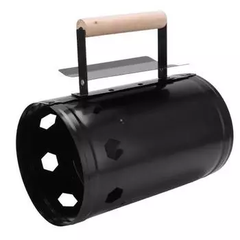 Быстрая угольная печь с ручкой для барбекю на открытом воздухе, бамбуковые инструменты для дымохода