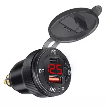 Быстрая зарядка 3.0 с двумя USB-зарядными устройствами, адаптер питания Type-C для BMW R1200GS R1250GS F800GS R1250 GS R1200rt Tiger 800 900