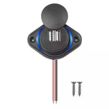 Быстрая зарядка 3.1A Dual USB зарядное устройство со сдвижной крышкой 36 Вт водонепроницаемый 12 В/24 В адаптер для быстрой зарядки для автомобиля лодки автобуса автофургона белый