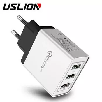 Быстрая зарядка QC 3.0 Smart Fast 3 USB настенное зарядное устройство для Samsung Адаптер для быстрой зарядки телефона US белый