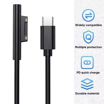 Быстрая зарядка USB Type-C блок питания 15 В 3 А PD планшет зарядное устройство кабель адаптер шнур для Microsoft Surface Pro 7 3 4 5 6 зарядное устройство