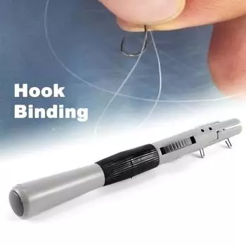 Быстро связывающий рыболовный крючок, серая ручка, пластиковый рыболовный крючок, проволочный ярус, узловязатель серый