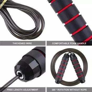 Быстродействующая скакалка, стальная проволока, скакалка для упражнений, регулируемая скакалка, фитнес-тренировки, домашнее спортивное оборудование