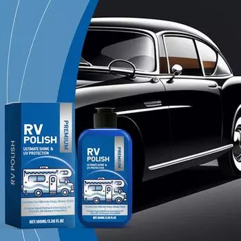 Быстродействующее полирующее средство для автомобиля, воск для автомобильной краски, покрытие, водоотталкивающая жидкость, герметик для глазури, универсальное для всех автомобилей 100 мл One Size