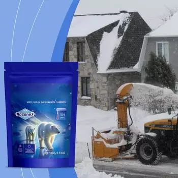Быстродействующий антиобледенитель для удаления снега с бетонных подъездных путей, тротуаров, безопасный зимой антиобледенитель 100g