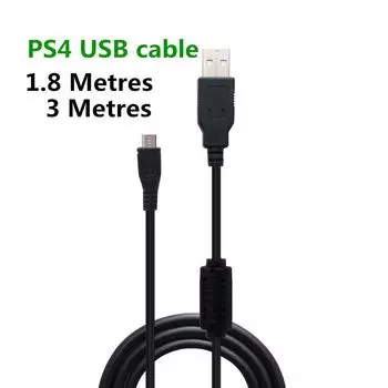 Быстродействующий USB 1.8M 3M кабель для зарядки и передачи данных для контроллера PS4 USB-кабель для зарядки для геймпада PS4 Джойстик Игровые аксессуары