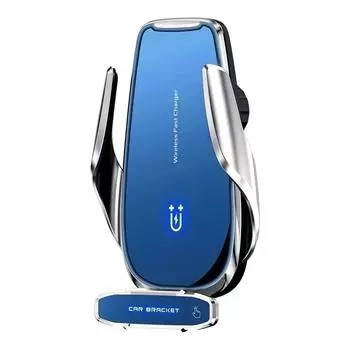 Быстрое беспроводное зарядное устройство 15 Вт, автомобильное крепление, автоматический зажим, держатель для телефона, совместимое с 7,2-дюймовым телефоном, зарядное устройство Qi для Iphone 12 12 Max as picture золотой