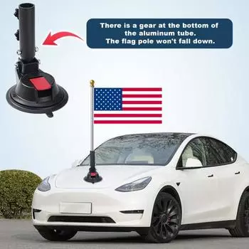 Быстрое крепление флага Держатель флагштока на присоске Прочная конструкция Универсальный дизайн Простая установка
