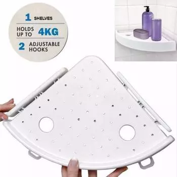 Быстрое крепление треугольной угловой настенной пластиковой полки для хранения в ванной комнате, органайзера