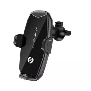 Быстрое магнитное беспроводное зарядное устройство 15 Вт для Iphone 13 Pro 13 12 11, универсальное для Huawei Samsung Xiaomi, автоматический зажим Qi, автомобильный держатель as picture чёрный