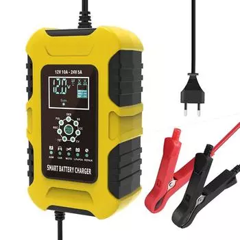 Быстрое зарядное устройство 12V10A 24V5A, автомобильное зарядное устройство для мотоциклов, многоаккумуляторный режим, автоматическое резервное аварийное питание EU красный