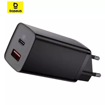 Быстрое зарядное устройство Baseus GaN2 Lite 65 Вт USB+Type C зарядное устройство чёрный