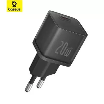 Быстрое зарядное устройство Baseus GaN5S 1C, 20 Вт, ЕС чёрный
