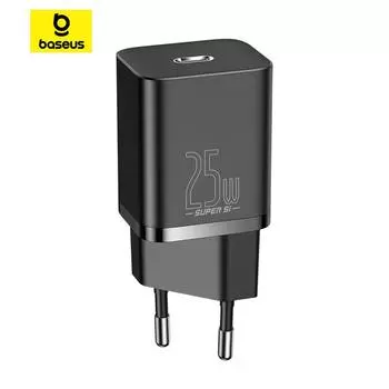 Быстрое зарядное устройство Baseus Super Si типа C, 25 Вт, ЕС чёрный