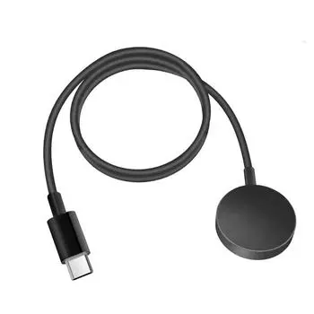 Быстрое зарядное устройство для Samsung Galaxy Watch 6 Classic 5 Pro 4 Active2 Watch3 S3 Зарядный кабель типа C Шнур USB-C чёрный