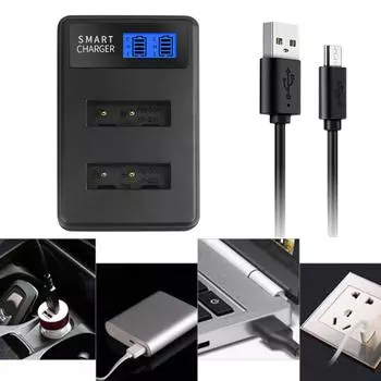 Быстрое зарядное устройство NPBX1 LCD Micro USB, эффективная и универсальная зарядная база для аккумулятора Sony Cyber shot DSCRX100/ DSCRX100II