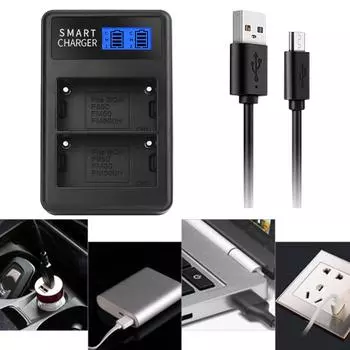 Быстрое зарядное устройство NPF550/570 LCD Micro USB, эффективная и универсальная зарядная база для аккумуляторов Sony CCD TRV308, CCD-TRV138