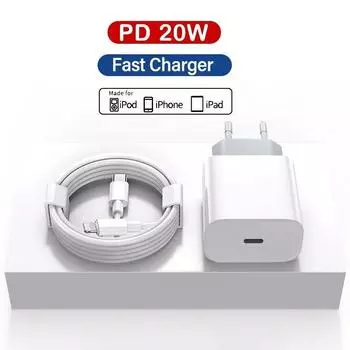Быстрое зарядное устройство PD 20 Вт для iPhone 13, 12, 11, 14 Pro Max, USB C, быстрая зарядка для iPhone 8 Plus, XS MAX, iPad Air, аксессуары для кабеля USB C