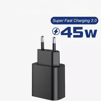 Быстрое зарядное устройство PD 45 Вт для Samsung Galaxy S24Ultra S24 S23 S22 S21 S20 Note20 Ultra Plus A55 A35 A25 A15 A05, сверхбыстрая зарядка EU белый