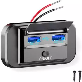 Быстрое зарядное устройство с двойным USB-адаптером для кемпервана, каравана, дома на колесах, адаптер розетки VW T5 T6 1pc как