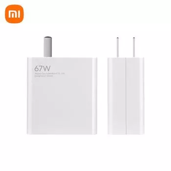 Быстрое зарядное устройство Xiaomi мощностью 67 Вт и комплект зарядных кабелей USB типа C на 6 А. Настенное зарядное устройство с одним портом USBA.