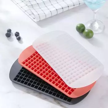 Быстроохлаждающиеся силиконовые формы для кубиков льда 160 измельченных кубиков, пригодные для мытья в посудомоечной машине Black