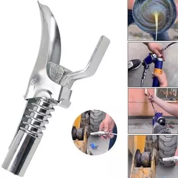 Быстроразъемная смазочная муфта GreaseAdapter 10000 Psi Форсунки для впрыска масла под высоким давлением с 2-ручным приспособлением для смазки