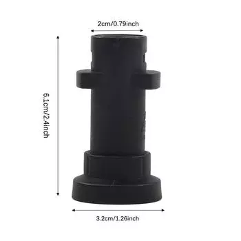 Быстроразъемное соединение и насадки для распылителей 5-в-1 для моек высокого давления, многоугольный адаптер для пистолета для мойки высокого давления, латунные аксессуары для моек высокого давления B чёрный