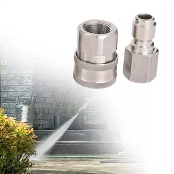 Быстроразъемные фитинги 3/8 дюйма с внутренней и наружной резьбой NPT, простая установка, мойка автомобиля
