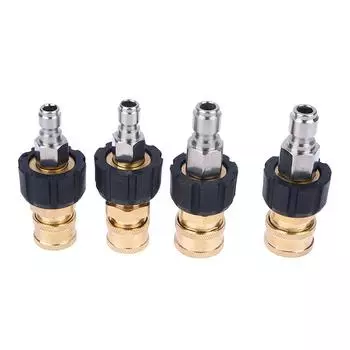 Быстроразъемные фитинги для мойки высокого давления M22 14/15 мм на 1/4 3/8 дюйма, шланг и адаптер пистолета для мойки высокого давления, макс. 4500 фунтов на кв. дюйм